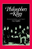 Philosophers and kings : education for leadership in modern England /