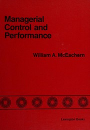 Managerial control and performance /
