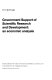 Government support of scientific research and development : an economic analysis /