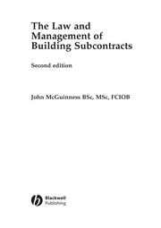 The law and management of building subcontracts /