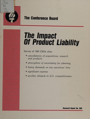 The impact of product liability /