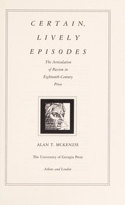 Certain lively episodes : the articulation of passion in eighteenth-century prose /