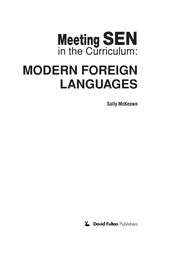 Meeting SEN in the curriculum : modern foreign languages /