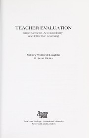 Teacher evaluation : improvement, accountability, and effective learning /