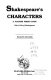 Shakespeare's characters : a Players Press guide : who's who of Shakespeare /