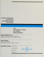 Computerized business information systems : an introduction to data processing /