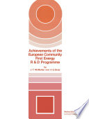 Achievements of The European Community First Energy R & D Programme /