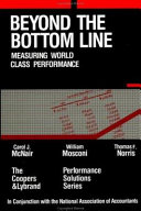 Beyond the bottom line : measuring world class performance /