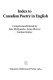 Index to Canadian poetry in English /