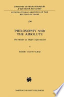 Philosophy and the absolute : the modes of Hegel's speculation /