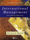 International management : cross-cultural dimensions /