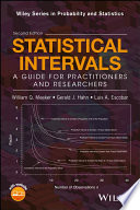 Statistical intervals : a guide for practitioners and researchers.