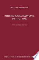 International economic institutions /
