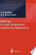 Materials for high temperature engineering applications /
