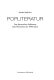 Popliteratur : zum literarischen Stellenwert eines Phänomens der 1990er Jahre /