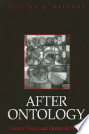 After ontology : literary theory and modernist poetics /