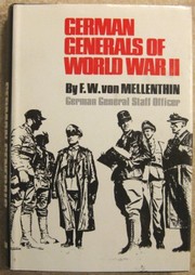 German generals of World War II : as I saw them /