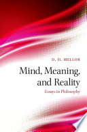 Mind, meaning, and reality : essays in philosophy /