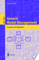 Generic model management : concepts and algorithms /