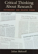 Critical thinking about research : psychology and related fields /