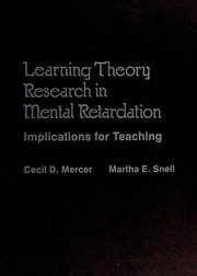 Learning theory research in mental retardation : implications for teaching /