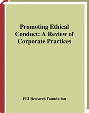 Promoting ethical conduct : a review of corporate practices /