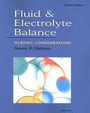 Fluid and electrolyte balance : nursing considerations /