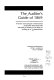 The auditor's guide of 1869 : a review and computer enhancement of recently discovered old microfilm of America's first book on auditing by H.J. Mettenheimer /