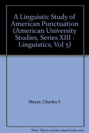 A linguistic study of American punctuation /