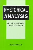 Rhetorical analysis : an introduction to biblical rhetoric /