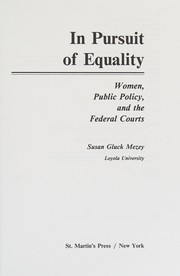 In pursuit of equality : women, public policy, and the federal courts /