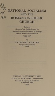 National socialism and the Roman Catholic Church.