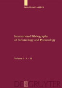 International bibliography of paremiology and phraseology /
