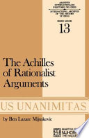 The Achilles of rationalist arguments : the simplicity, unity, and identity of thought and soul from the Cambridge Platonists to Kant : a study in the history of an argument /