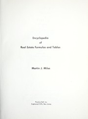 Encyclopedia of real estate formulas and tables /