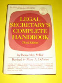 Legal secretary's complete handbook /