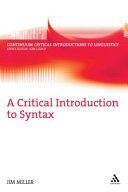 A critical introduction to syntax /