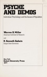 Psyche and demos : individual psychology and the issues of population /