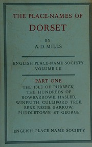 The place-names of Dorset /