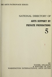 National directory of arts support by private foundations, 5 /