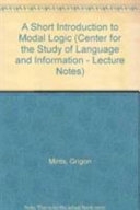 A short introduction to modal logic /