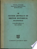 Second abstract of British historical statistics /