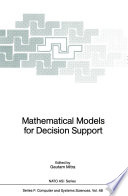 Mathematical Models for Decision Support /