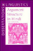 Argument structure in Hindi /