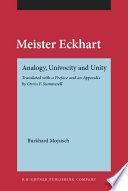 Meister Eckhart : analogy, univocity, and unity /