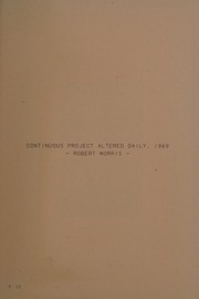 Jonathan Monk : continuous project altered daily /