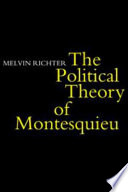 The political theory of Montesquieu /