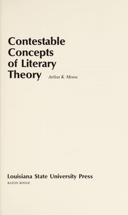 Contestable concepts of literary theory /