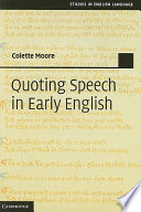Quoting speech in early English /