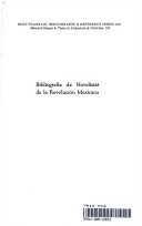 Bibliografia de novelistas de la Revolucion Mexicana /